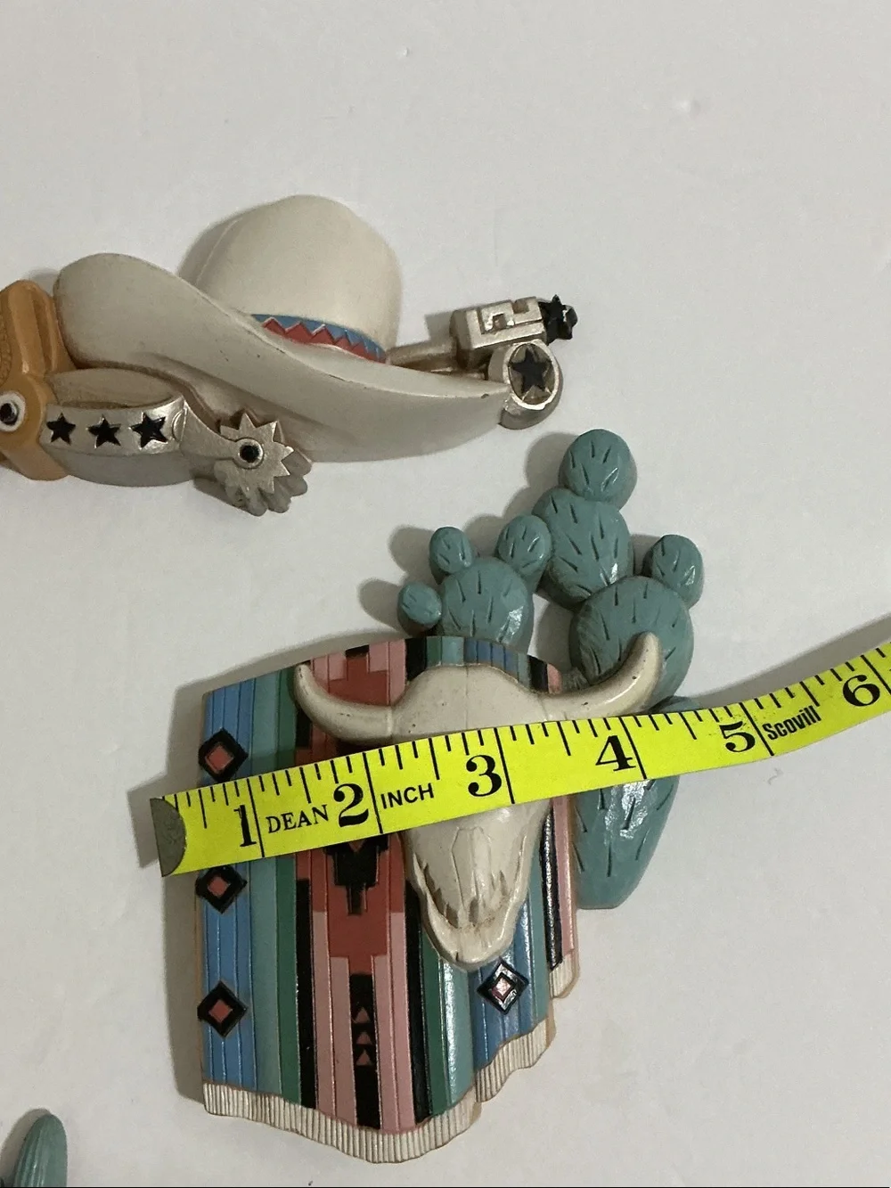 Southwestern Decorative Magnet Set in Teal, Tan, Rust, Cream
